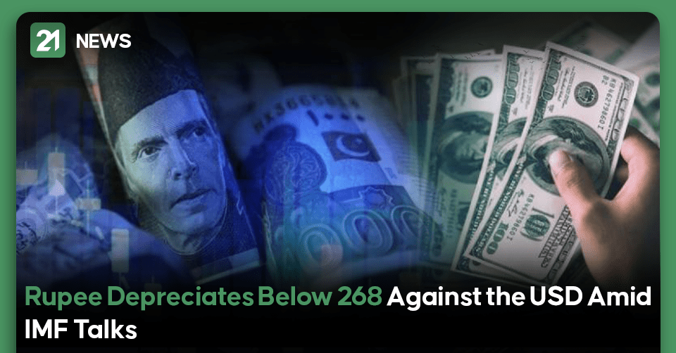 Rupee Depreciates Below 268 Against the USD Amid IMF Talks